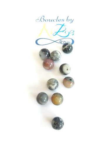 Perles rondes amazonite naturelle 8mm x10.
