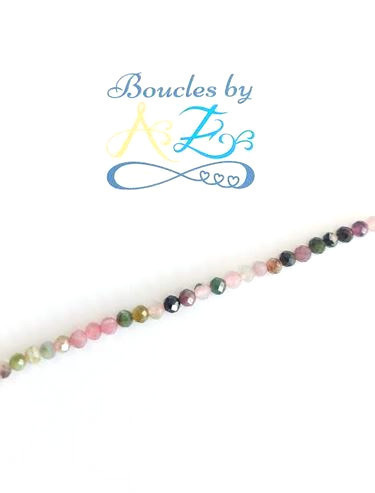 Perles tourmaline naturelle 3mm x10.