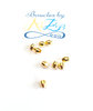 Perles toupies dorées 4x4mm x10.
