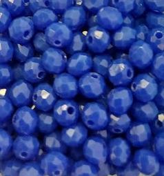 Perles à facettes bleues 4x3mm x50.