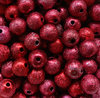 Perles scintillantes rouges 8mm x30.