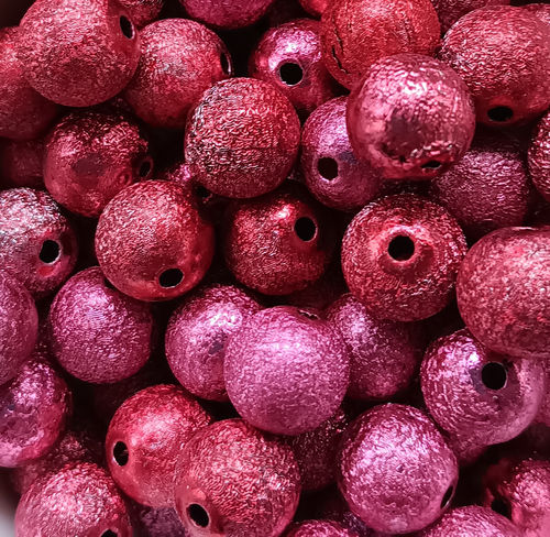Perles scintillantes rouges 10mm x20.