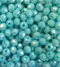 Perles à facettes turquoise 3x2mm x100